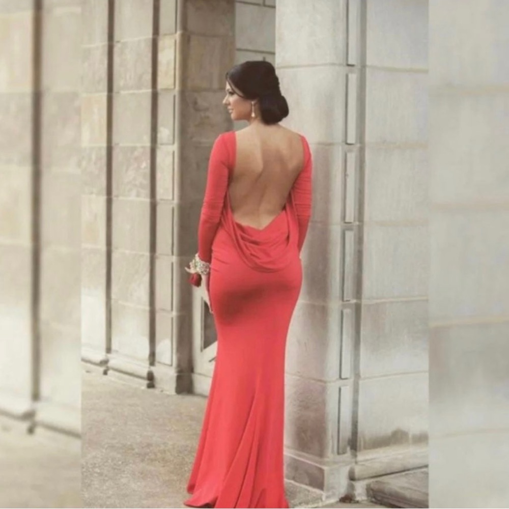Tarik Ediz Open Back Gown